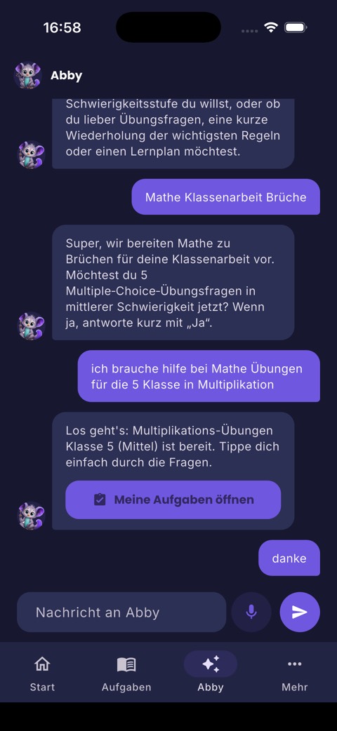 Chat mit Coach Abby in der UpGrade App